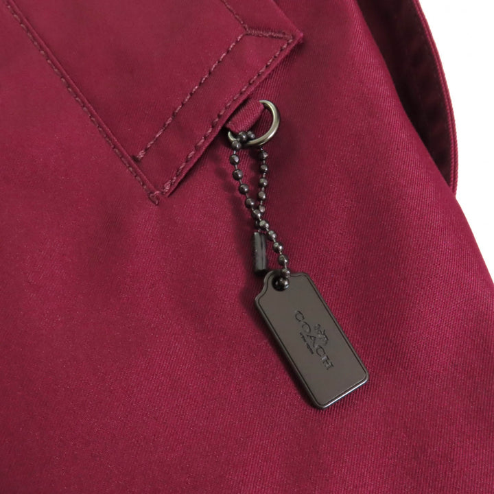 Pristine COACH trench coat Bordeaux cotton Women XS F34025