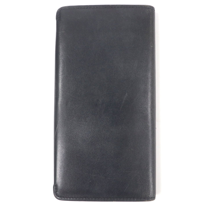 Very Good BERLUTI Purse Espace Calligraphy Scritto Long Wallet Billfold black leather mens