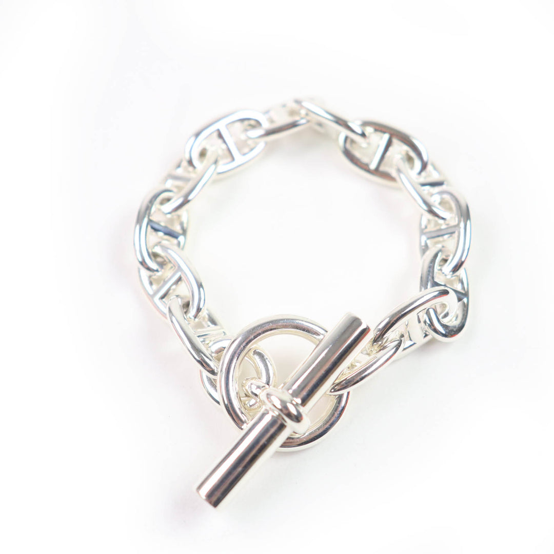 HERMES bracelet Chene Dunkle MM 13 frames Silver AG925 Women