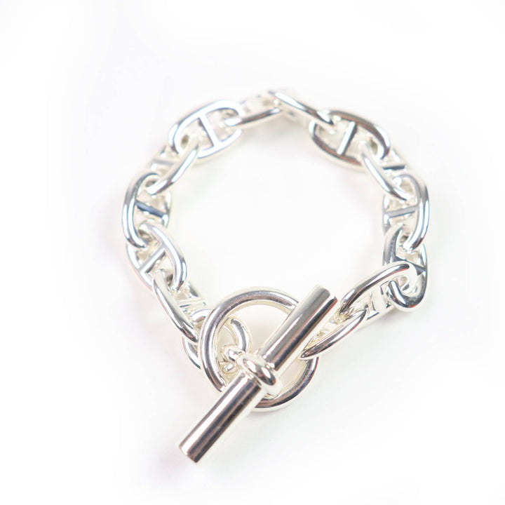 HERMES bracelet Chene Dunkle MM 13 frames Silver AG925 Women