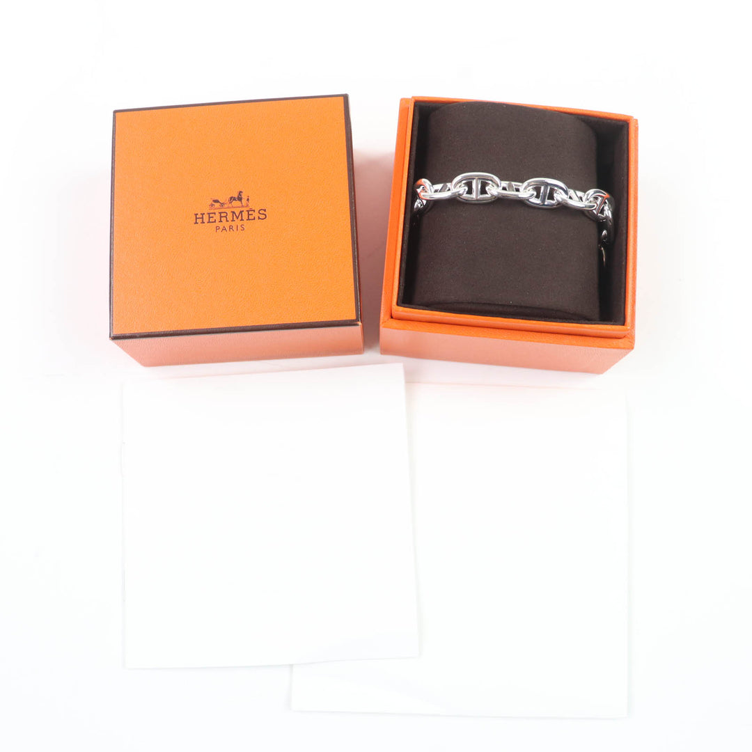 HERMES bracelet Chene Dunkle MM 13 frames Silver AG925 Women