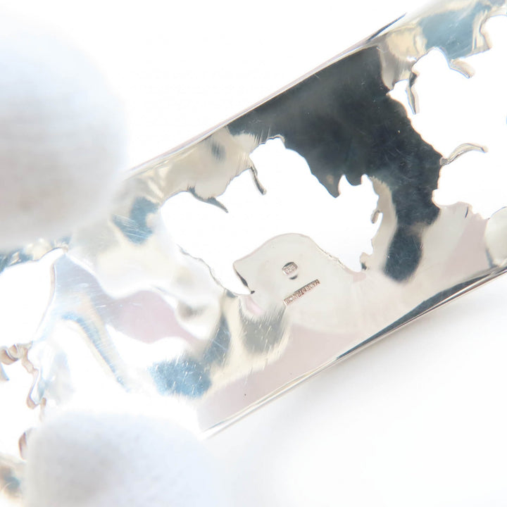 Great HERMES Bangle Dog design accessory bracelet Silver 925 Women