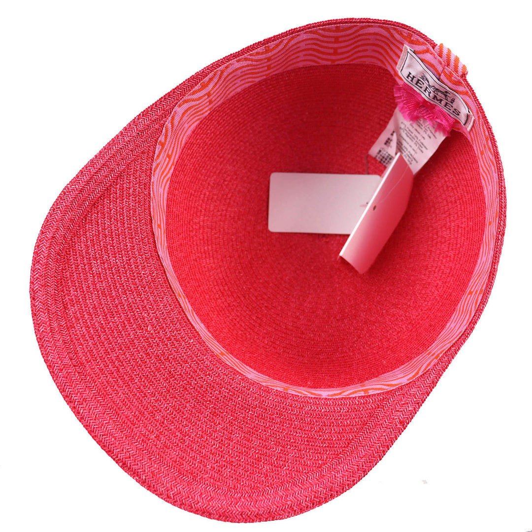 Pristine HERMES cap Emma Cap Crude Cell Paper Hat paper Women 58 221035N