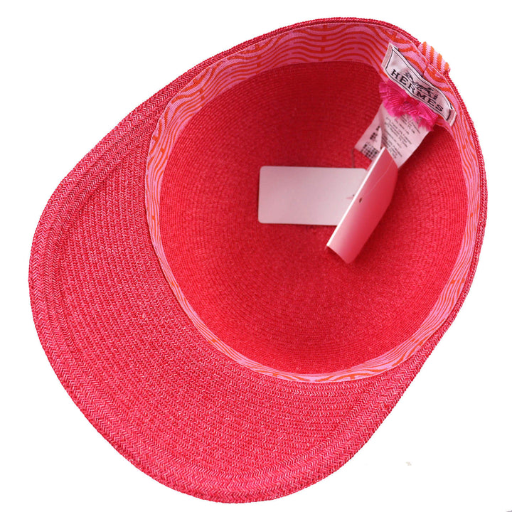 Pristine HERMES cap Emma Cap Crude Cell Paper Hat paper Women 58 221035N