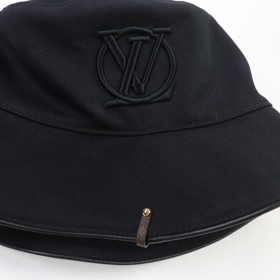 Very Good LOUIS VUITTON LV City Bucket Hat black cotton Women M7054S