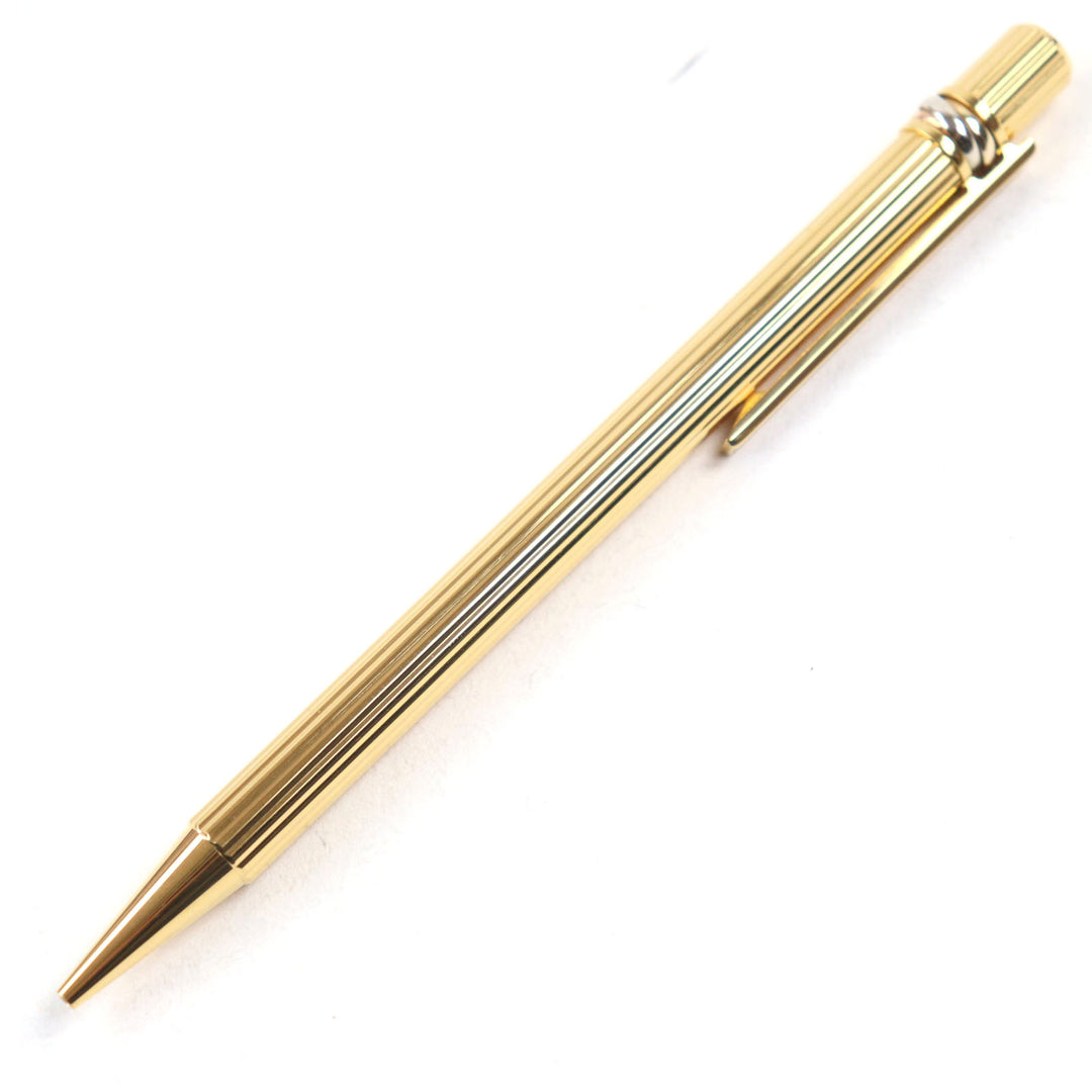Excellent Cartier Ballpoint pen Trinity Logo engraving twist style blue ink