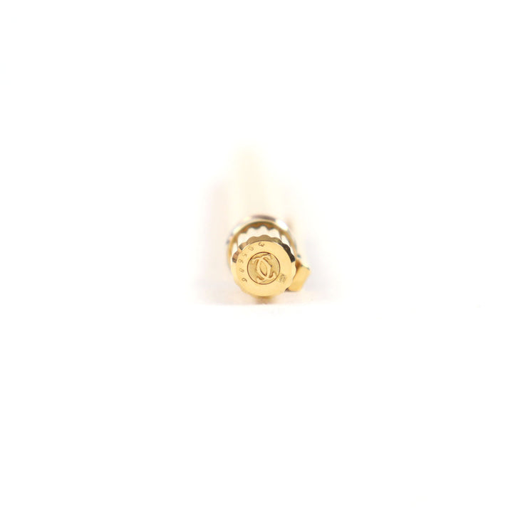 Excellent Cartier Ballpoint pen Trinity Logo engraving twist style blue ink Stripe Pattern