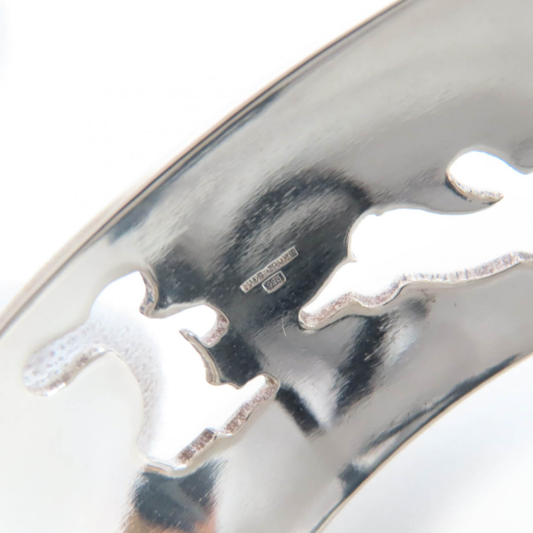 Great HERMES Bangle Rabbit motif accessory bracelet Silver 925 Women