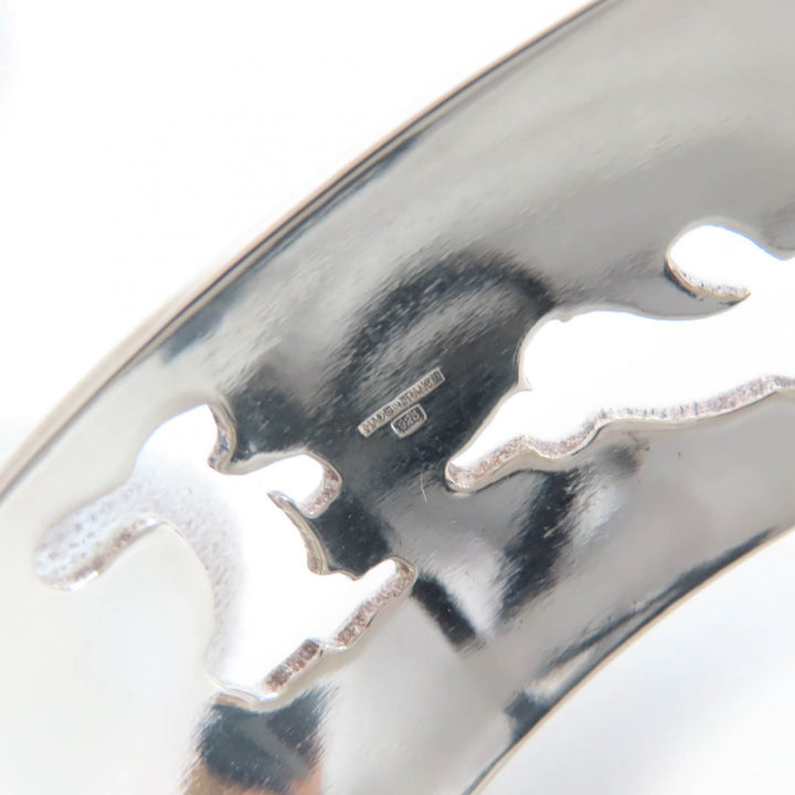 Great HERMES Bangle Rabbit motif accessory bracelet Silver 925 Women
