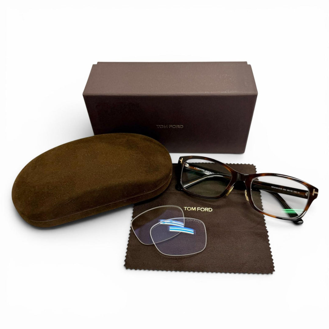 Great TOM FORD Glasses Japanese-designed model Clear Brown (Marble) TF5724-D-B