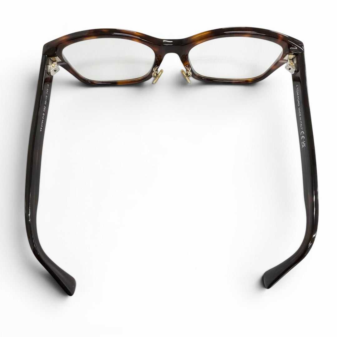 Great TOM FORD Glasses Japanese-designed model Clear Brown (Marble) TF5724-D-B