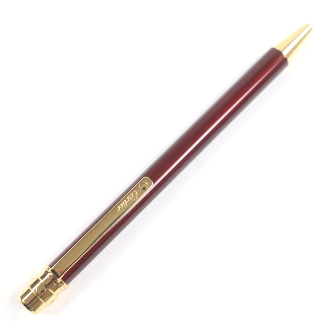 Excellent Cartier Ballpoint pen Santos de Cartier Bordeaux gold mens