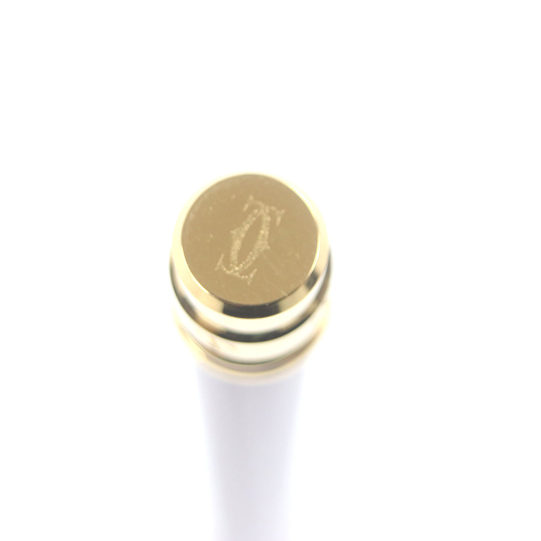 Excellent Cartier Ballpoint pen Santos de Cartier Bordeaux gold mens