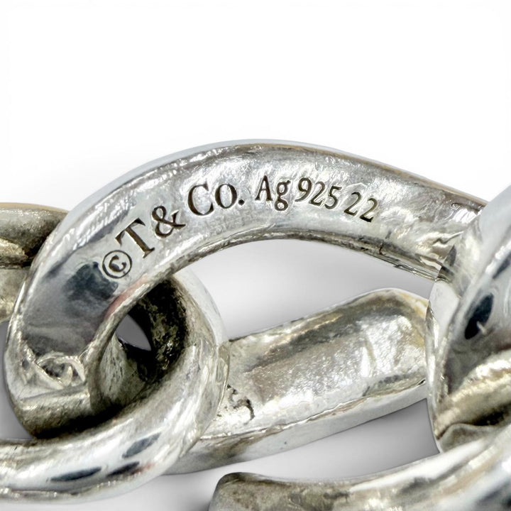 Excellent TIFFANY&Co. bracelet Forge Medium Link Bracelet, High Polish Silver
