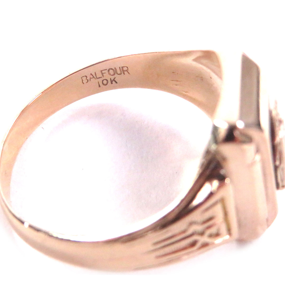 Excellent BALFOUR Ring HAMPTON HIGH SCHOOL College gold