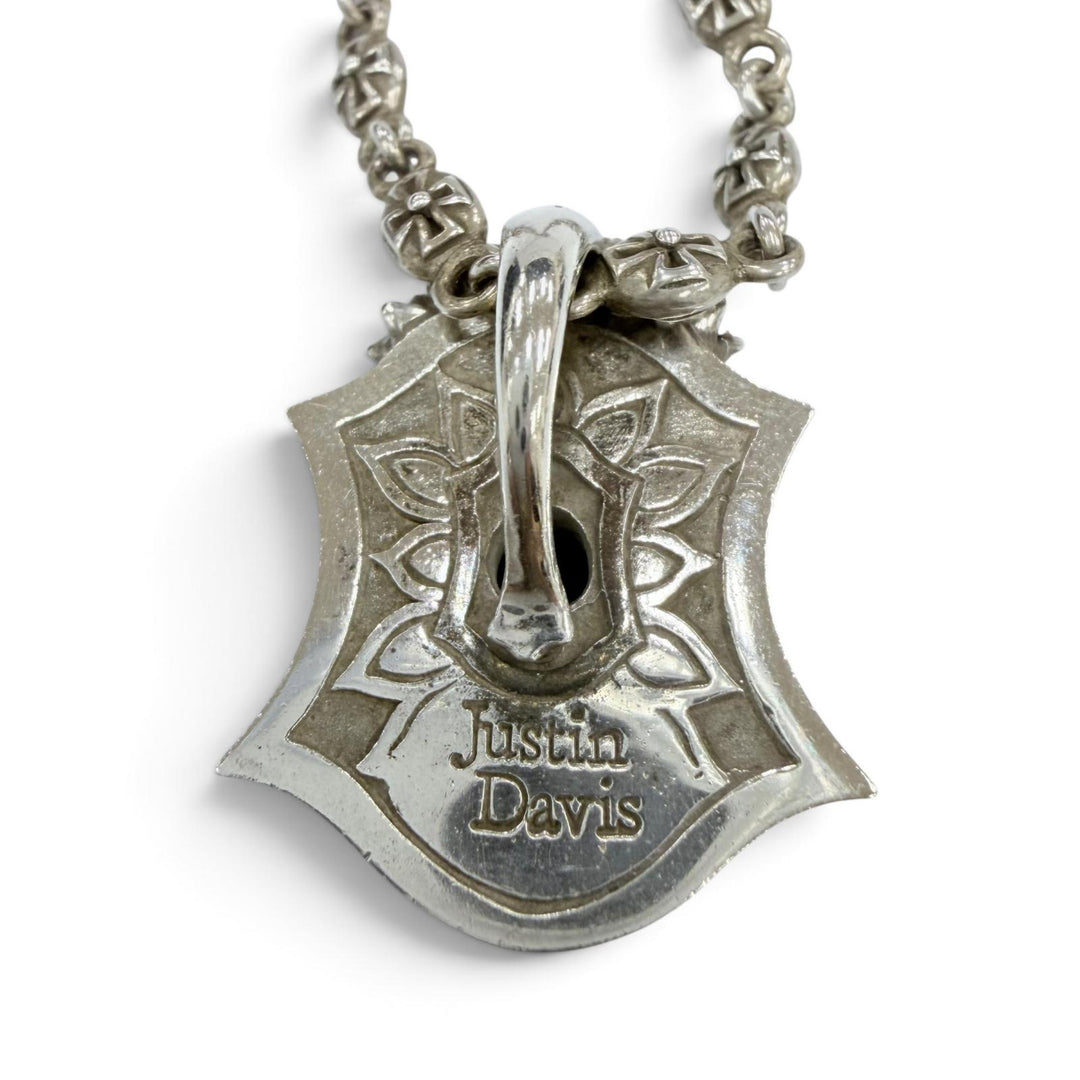 Great Justin Davis Necklace Shangri-La Tiny Cross Pendant Silver 925 Women