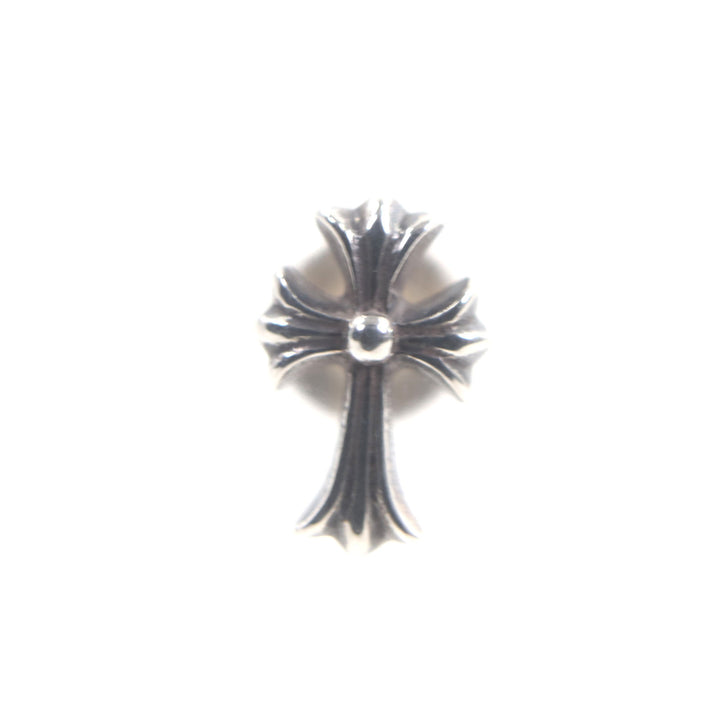 Great CHROME HEARTS Pierce CH cross fat stud Silver 925 mens