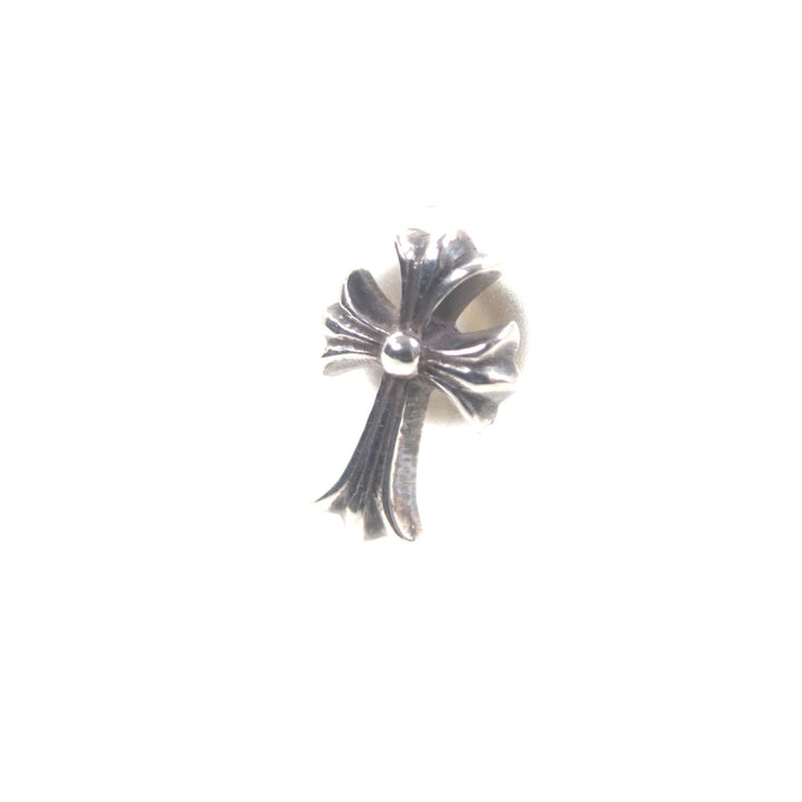 Great CHROME HEARTS Pierce CH cross fat stud Silver 925 mens