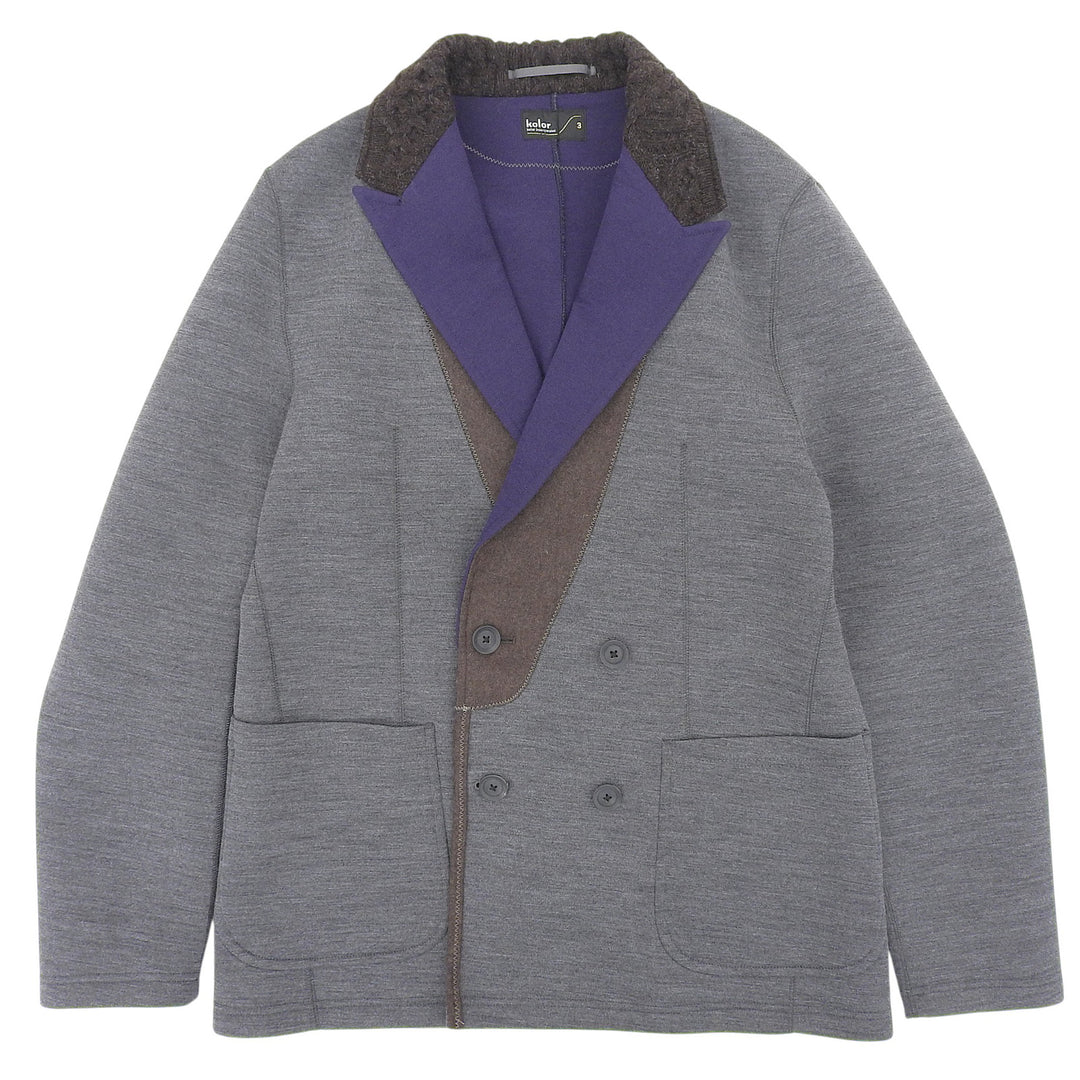 Excellent kolor Jacket Double-breasted cardboard knit with a collar design 3