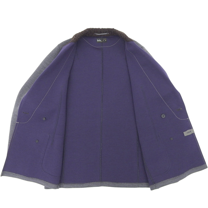 Excellent kolor Jacket Double-breasted cardboard knit with a collar design 3 22WCM-J07201