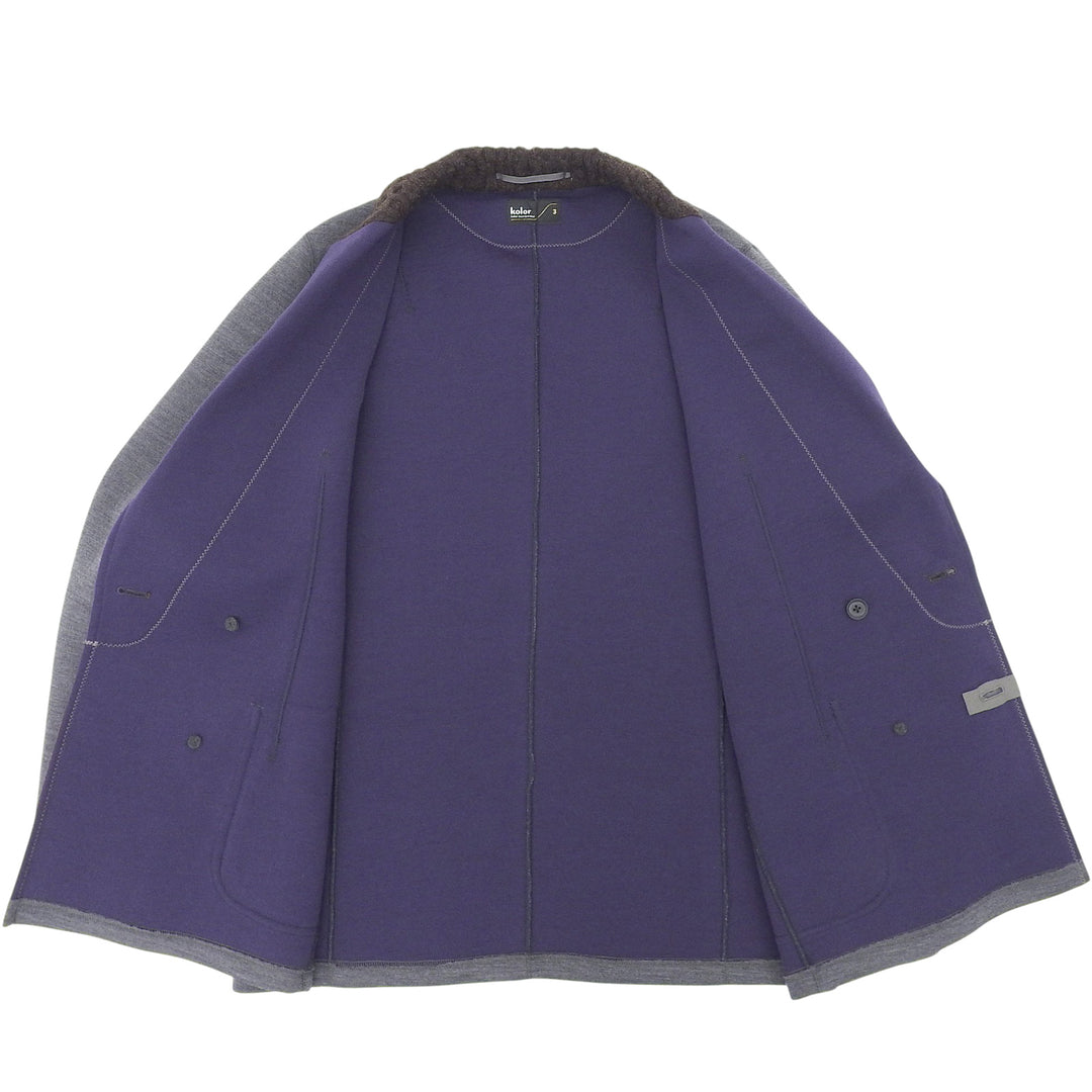 Excellent kolor Jacket Double-breasted cardboard knit with a collar design 3
