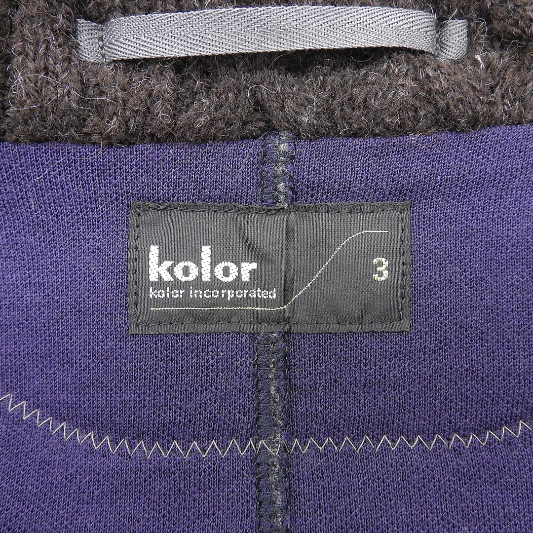 Excellent kolor Jacket Double-breasted cardboard knit with a collar design 3 22WCM-J07201