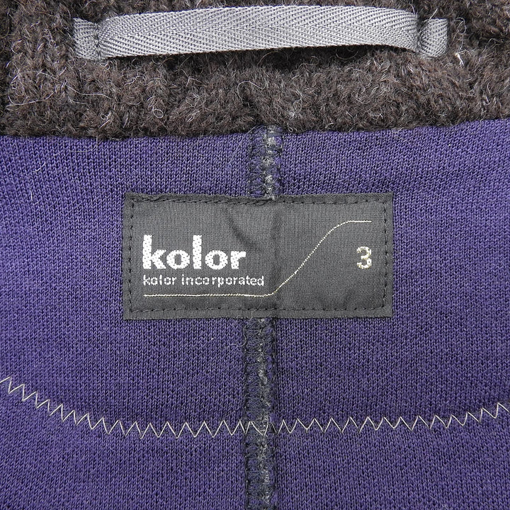 Excellent kolor Jacket Double-breasted cardboard knit with a collar design 3 22WCM-J07201