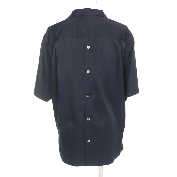 Excellent sawa takai Short sleeve shirt Dark navy Rayon Women S Stainless Steel