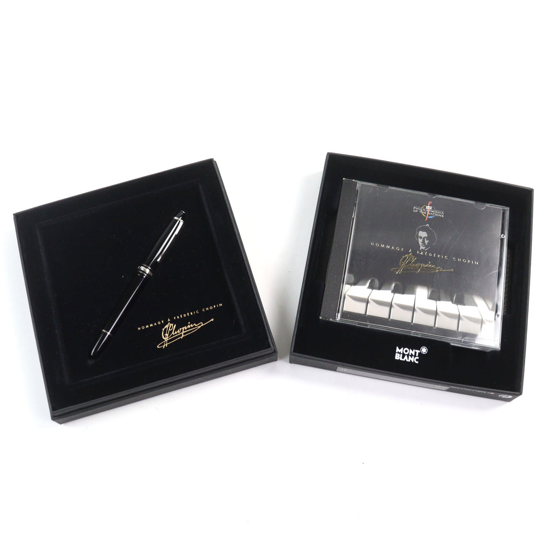 Great MONTBLANC fountain pen Meisterstück 145 Pix Classic Chopin black 14K mens