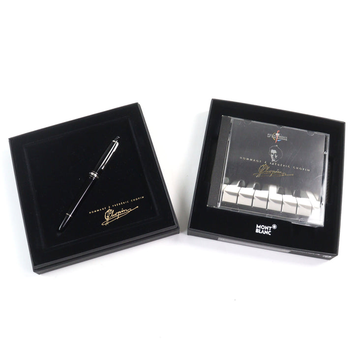Great MONTBLANC fountain pen Meisterstück 145 Pix Classic Chopin black 14K mens