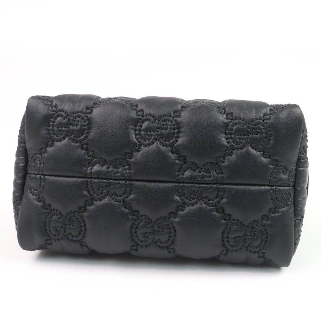 Excellent GUCCI Pouch GG Marmont makeup pouch Black purple Nylon Women 72604