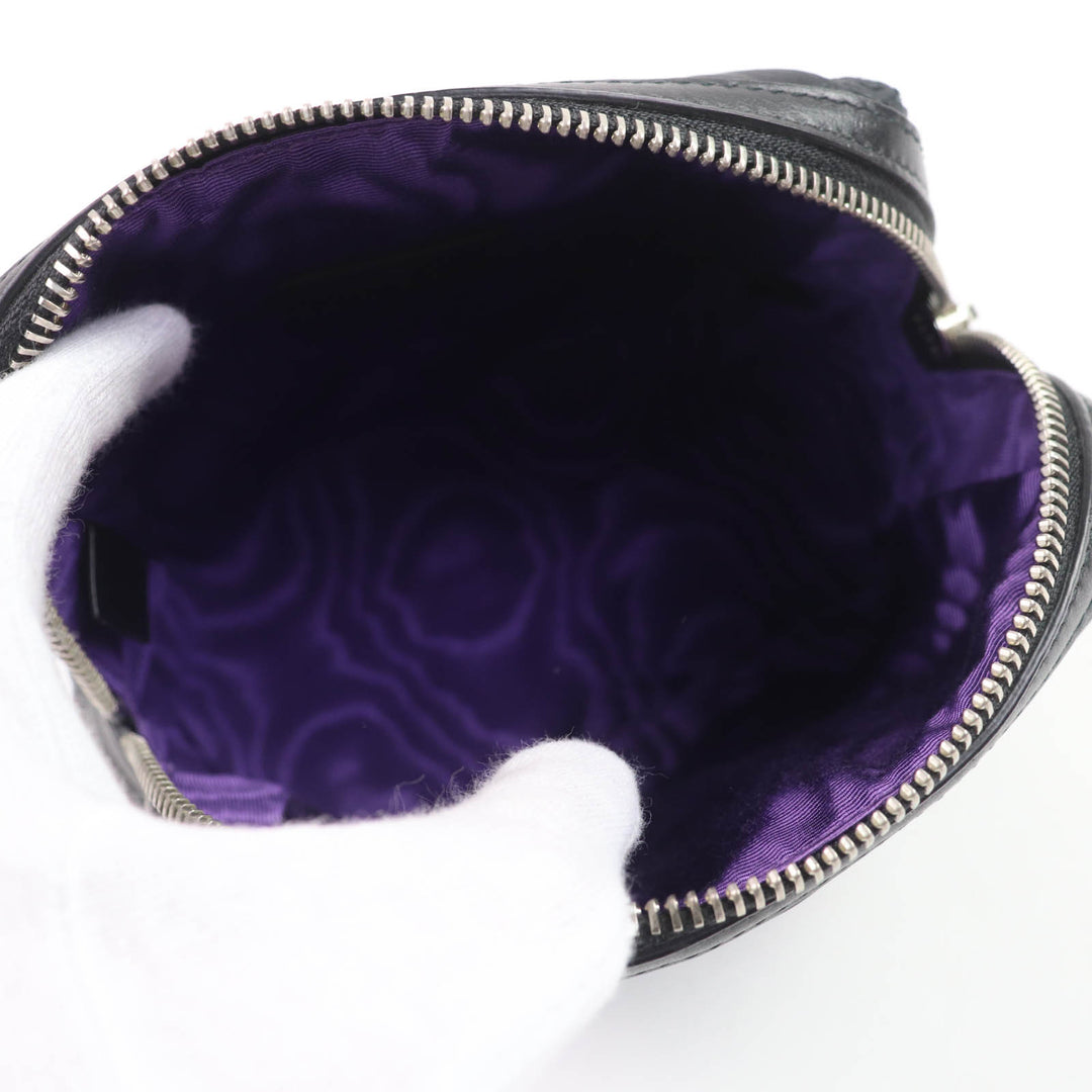 Excellent GUCCI Pouch GG Marmont makeup pouch Black purple Nylon Women 72604