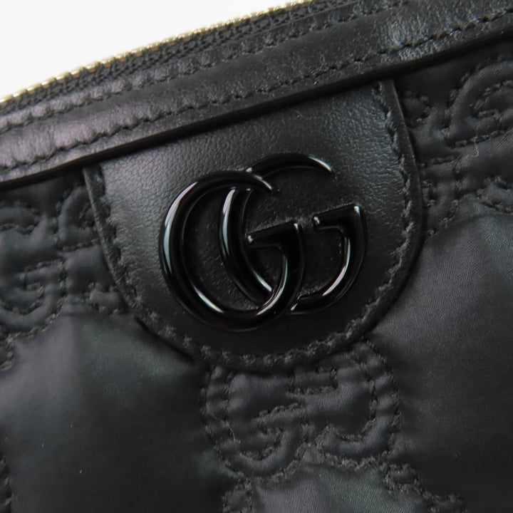 Excellent GUCCI Pouch GG Marmont makeup pouch Black purple Nylon Women 72604