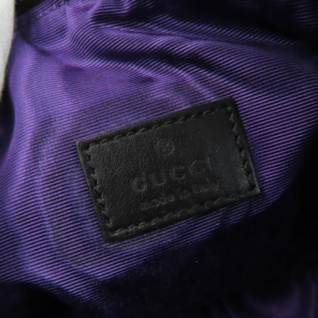 Excellent GUCCI Pouch GG Marmont makeup pouch Black purple Nylon Women 72604