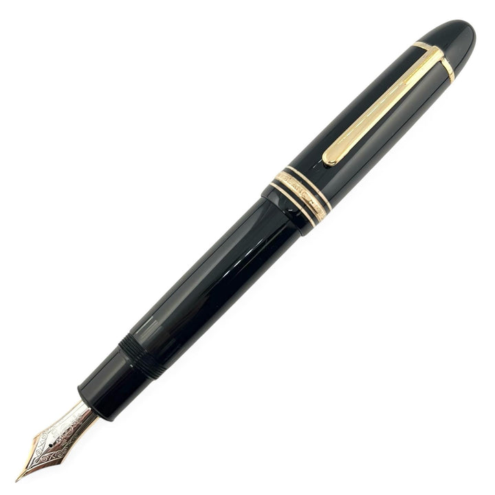 Great MONTBLANC fountain pen Meisterstück 149 Black gold 14K mens