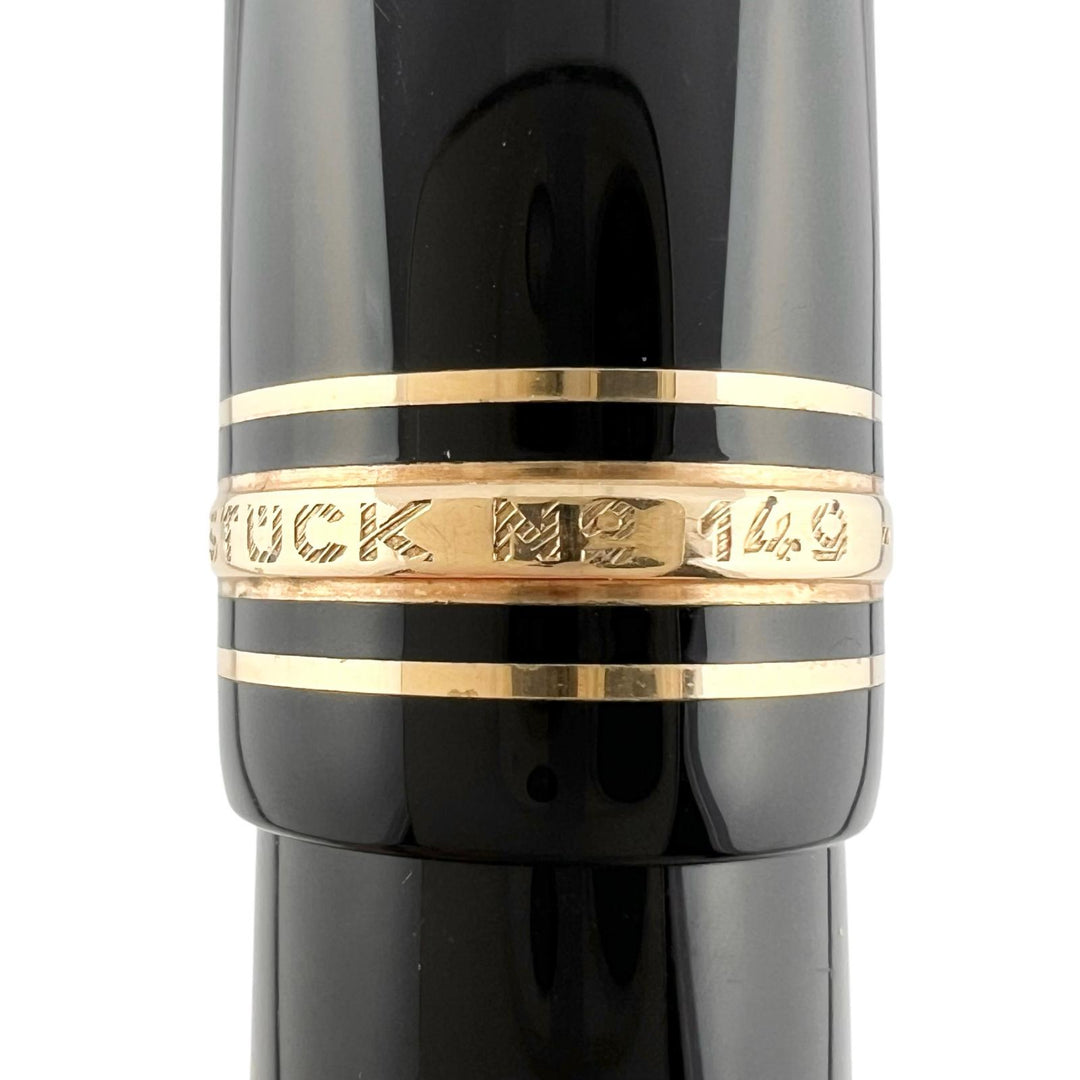 Great MONTBLANC fountain pen Meisterstück 149 Black gold 14K mens