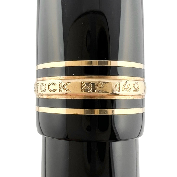 Great MONTBLANC fountain pen Meisterstück 149 Black gold 14K mens