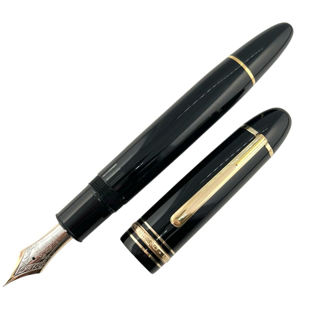 Great MONTBLANC fountain pen Meisterstück 149 Black gold 14K mens