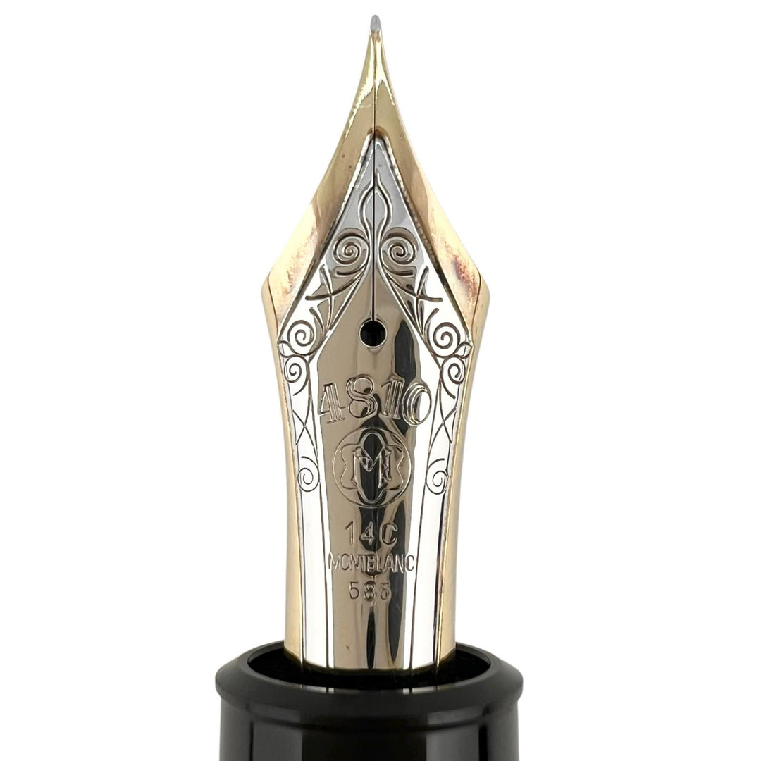 Great MONTBLANC fountain pen Meisterstück 149 Black gold 14K mens