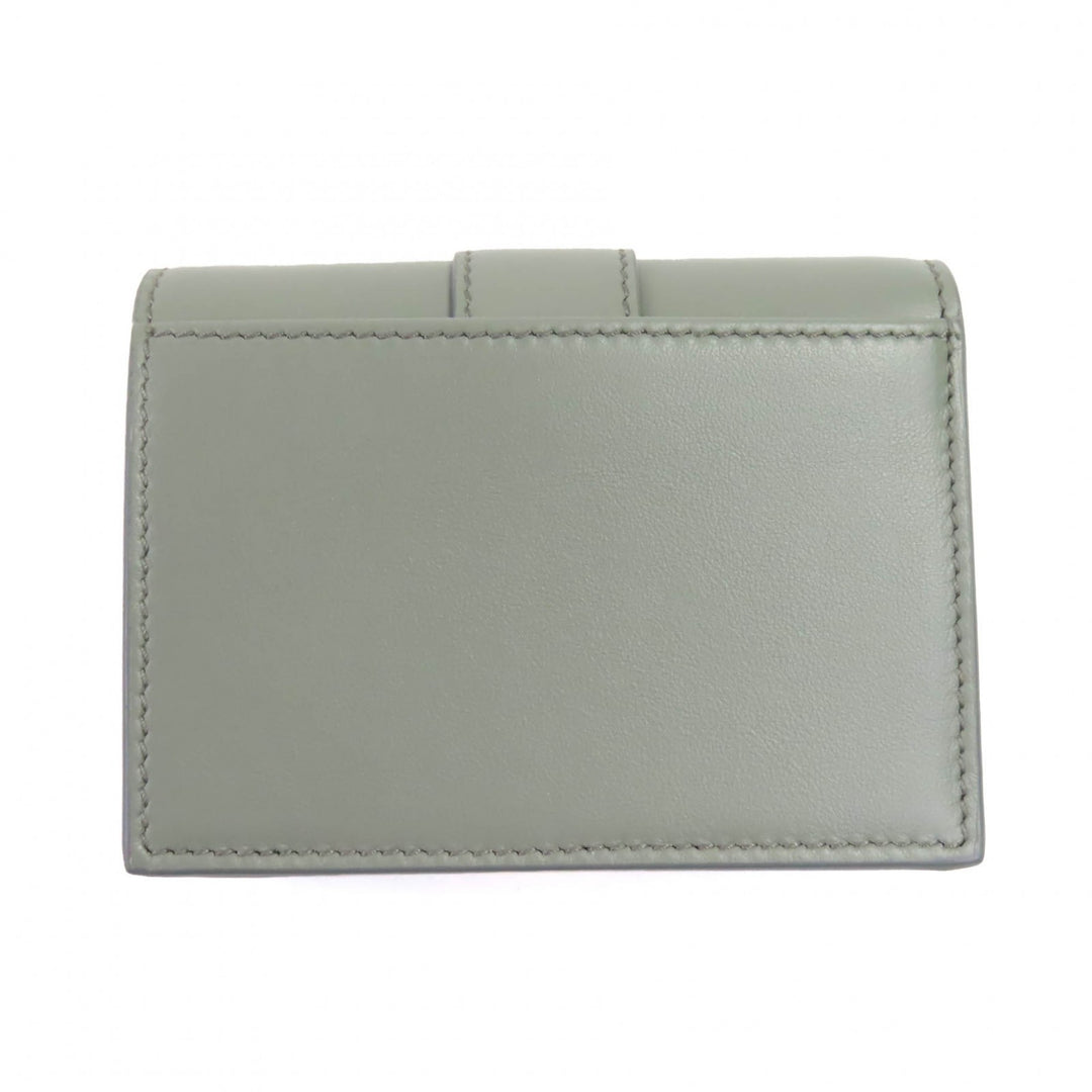 Excellent FERRAGAMO Bifold Wallet Ash gray leather Women 0775288