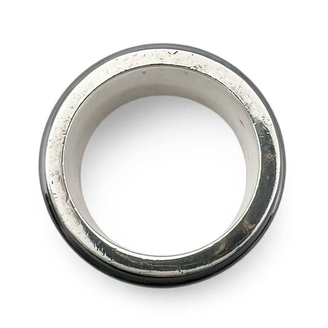 Great TIFFANY&Co. Ring 1837 Narrow black 925 Women
