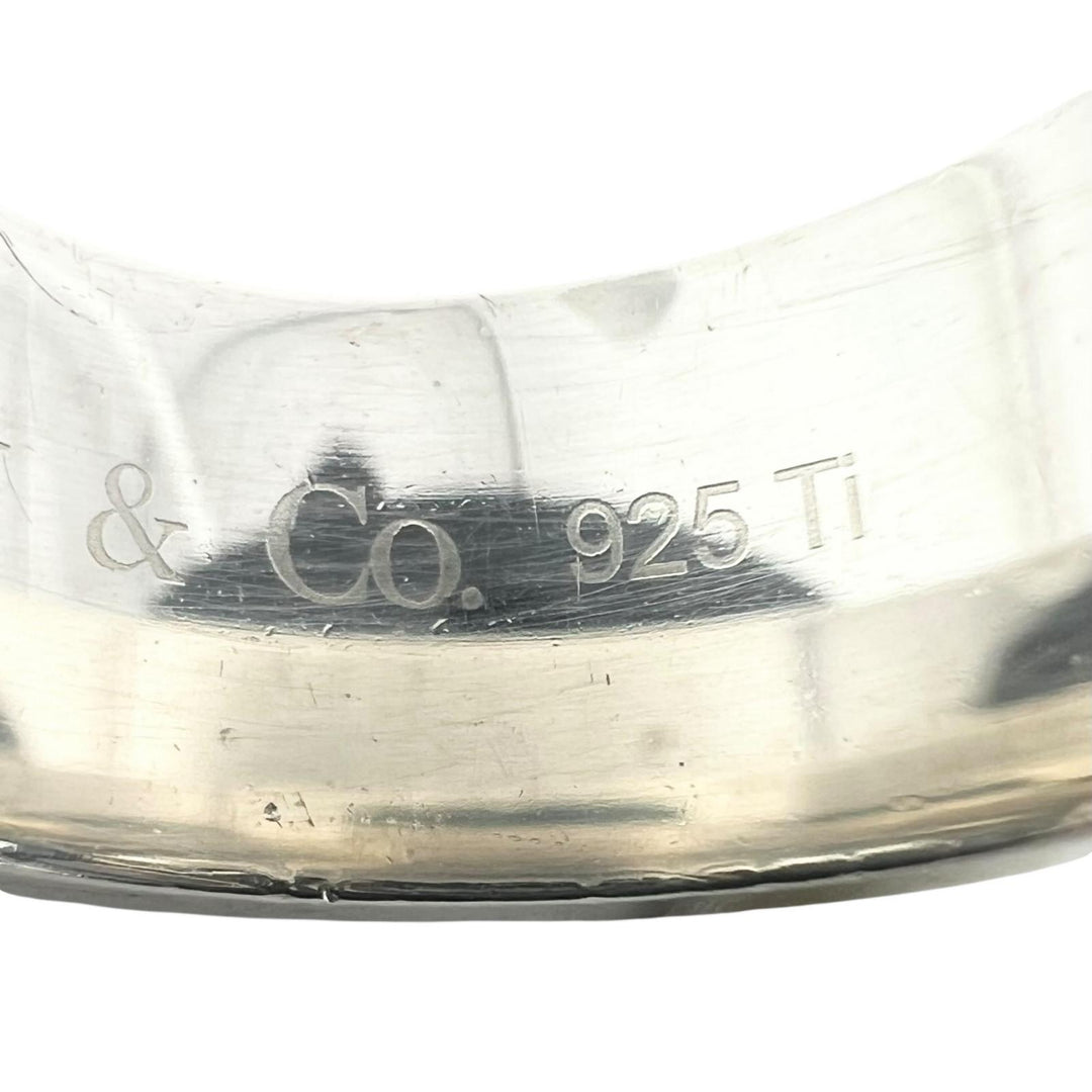 Great TIFFANY&Co. Ring 1837 Narrow black 925 Women