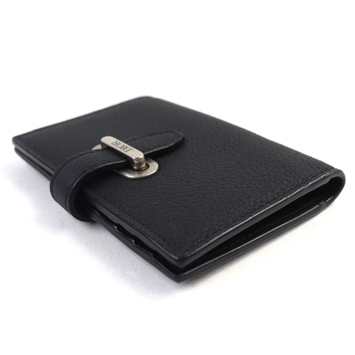 Excellent DIOR Dior Normandie Card Case Logo Leather Card Holder black mens 2LLCH187KEN