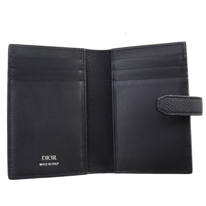 Excellent DIOR Dior Normandie Card Case Logo Leather Card Holder black mens 2LLCH187KEN