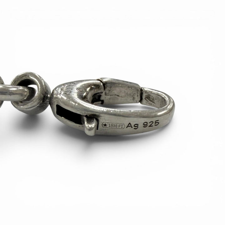 Great GUCCI Necklace Interlocking G Chain Silver AG925 mens 616941