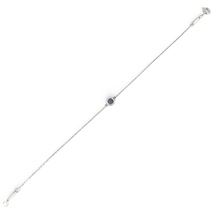 Great TIFFANY&Co. bracelet Elsa Peretti Amethyst Color by the Yard Silver SV925