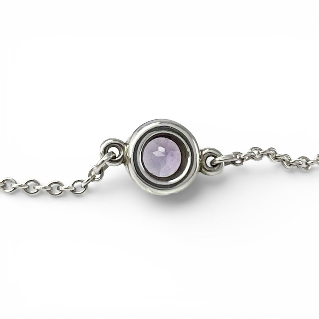 Great TIFFANY&Co. bracelet Elsa Peretti Amethyst Color by the Yard Silver SV925