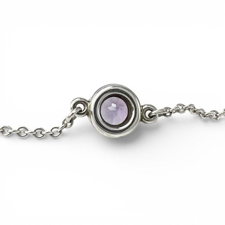 Great TIFFANY&Co. bracelet Elsa Peretti Amethyst Color by the Yard Silver SV925