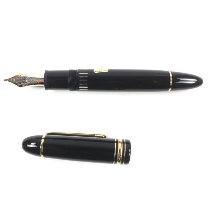 Excellent MONTBLANC fountain pen Meisterstck 149 white star Black gold 14K
