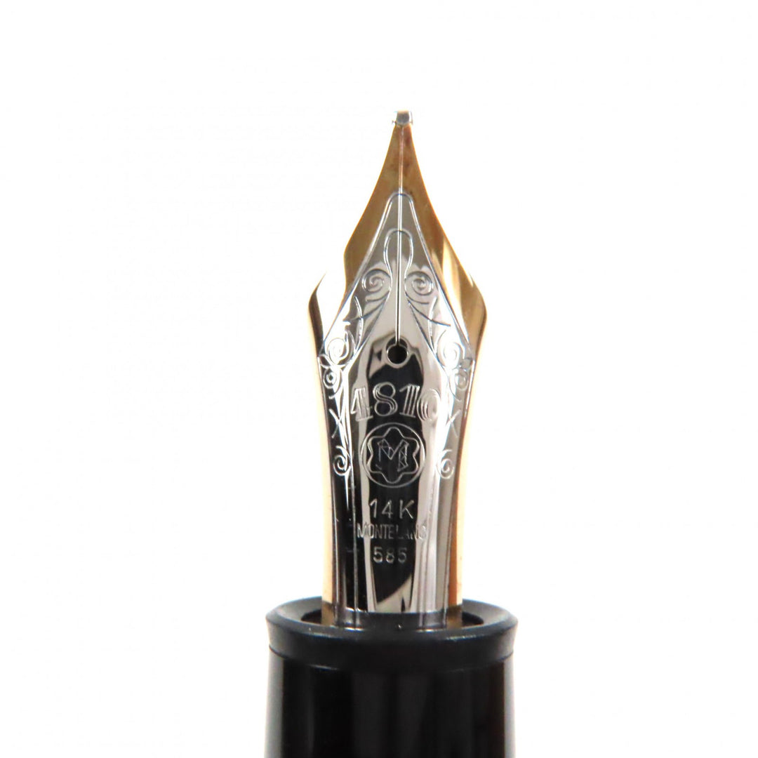 Excellent MONTBLANC fountain pen Meisterstck 149 white star Black gold 14K